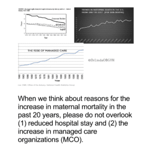 A picture of some graphs and charts with the text " when we think about reasons for the increase in maternal mortality in the past 2 0 years